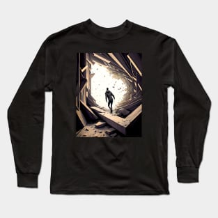 Topsy Turvy Consequences No. 1 on a Dark Background Long Sleeve T-Shirt